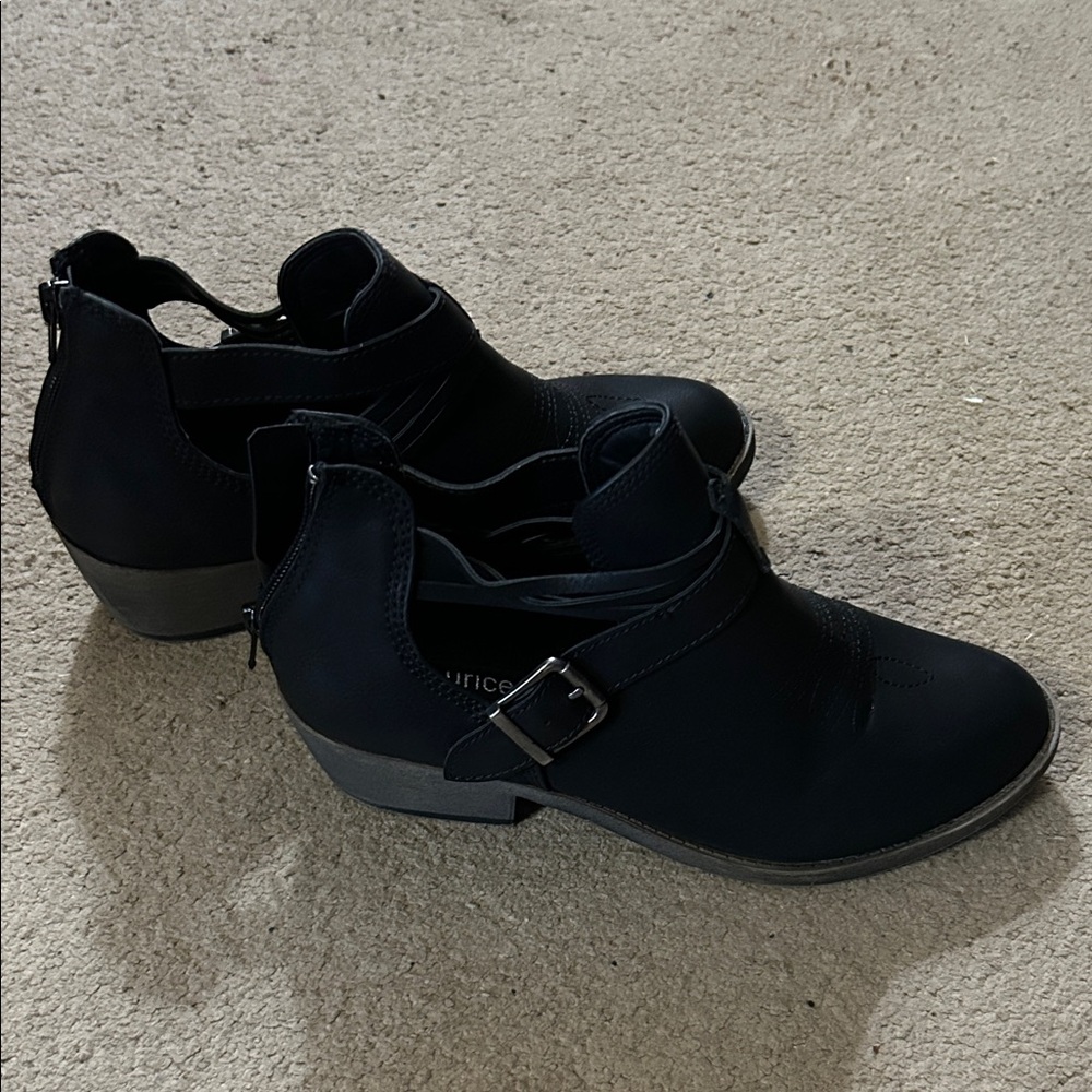 Maurices Black Ankle Booties with Buckle